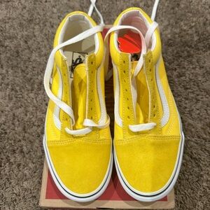 Vans Yellow and White Women's Sneakers
